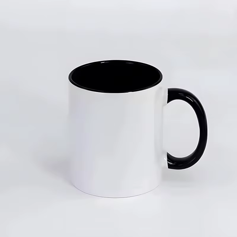 ماگ تبلیغاتی دسته و داخل رنگی مشکی